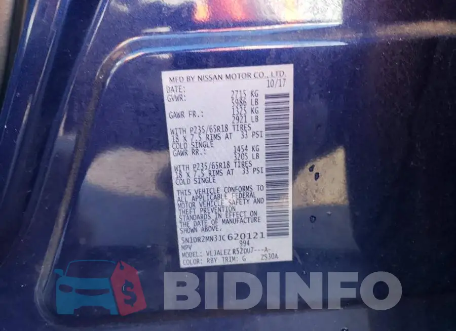 5N1DR2MN3JC620121 Photo# 13