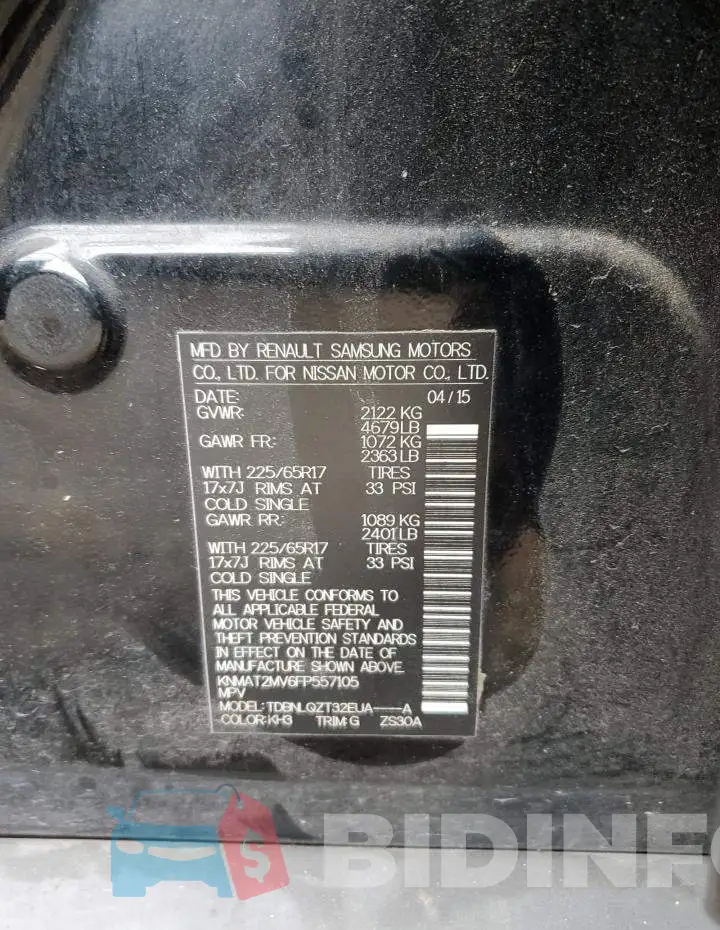 KNMAT2MV6FP557105 Photo# 13