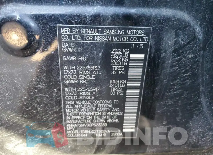 KNMAT2MV9GP623289 Photo# 12