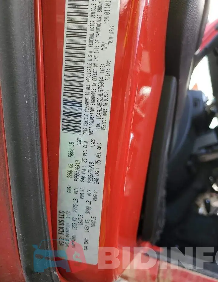 1C4AJWBG3HL576044 Photo# 12