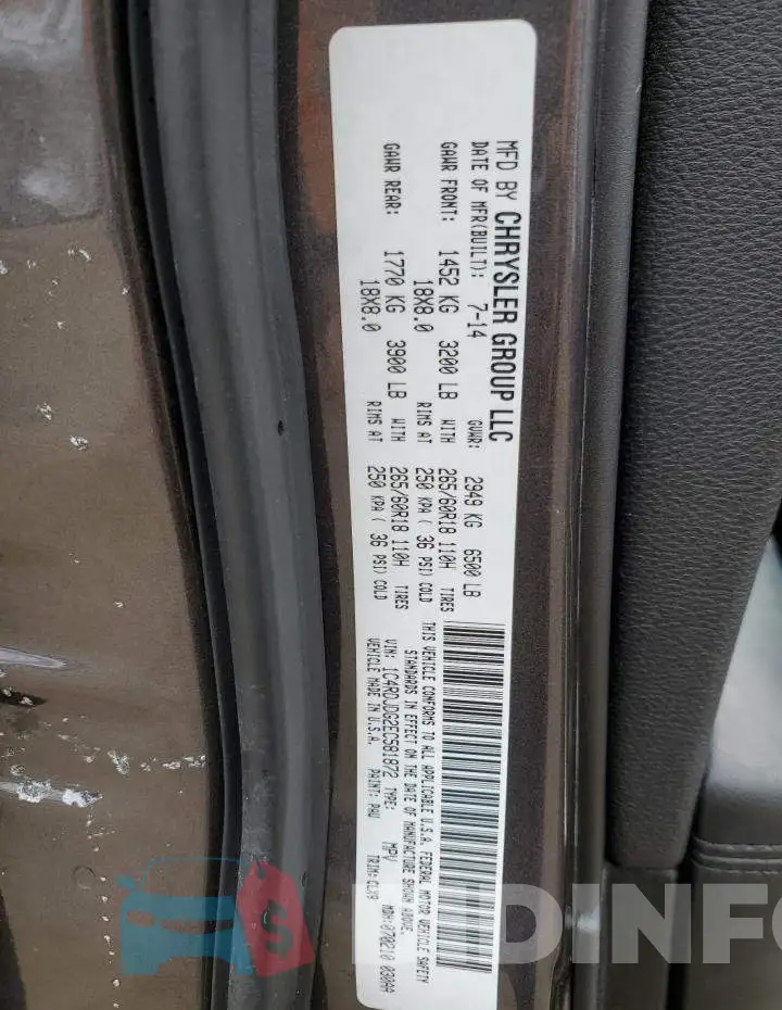 1C4RDJDG2EC581872 Photo# 13