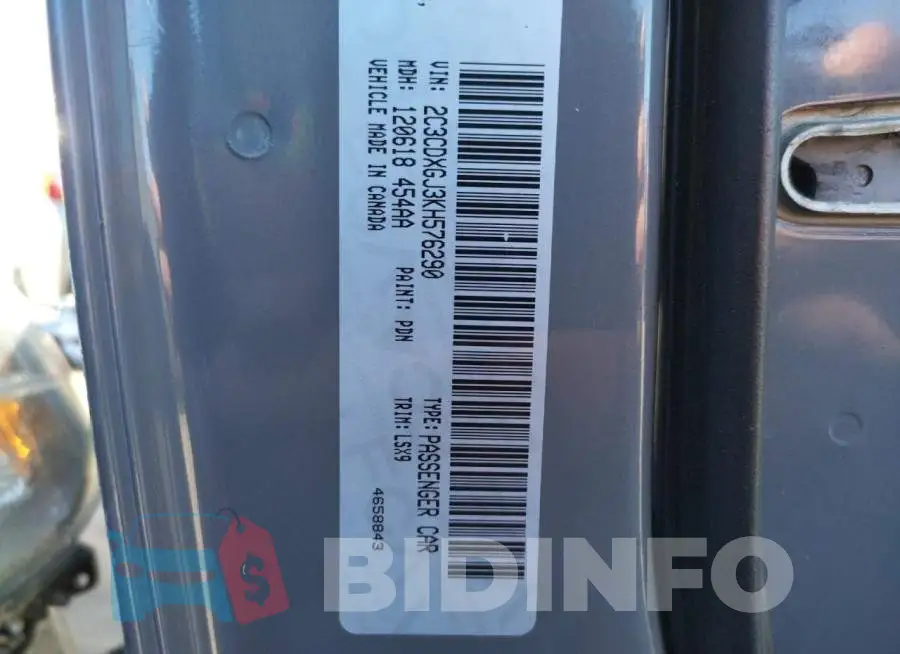 2C3CDXGJ3KH576290 Photo# 12