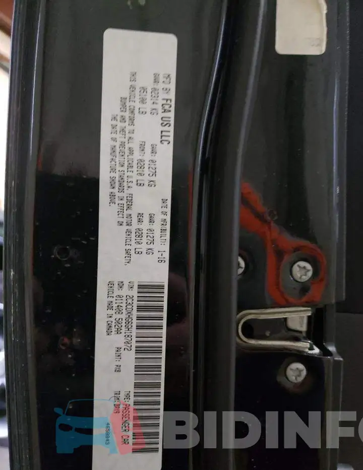 2C3CDXHG6GH187072 Photo# 13