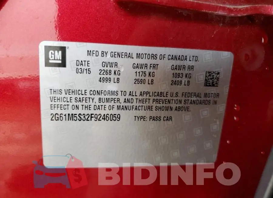 2G61M5S32F9246059 Photo# 12