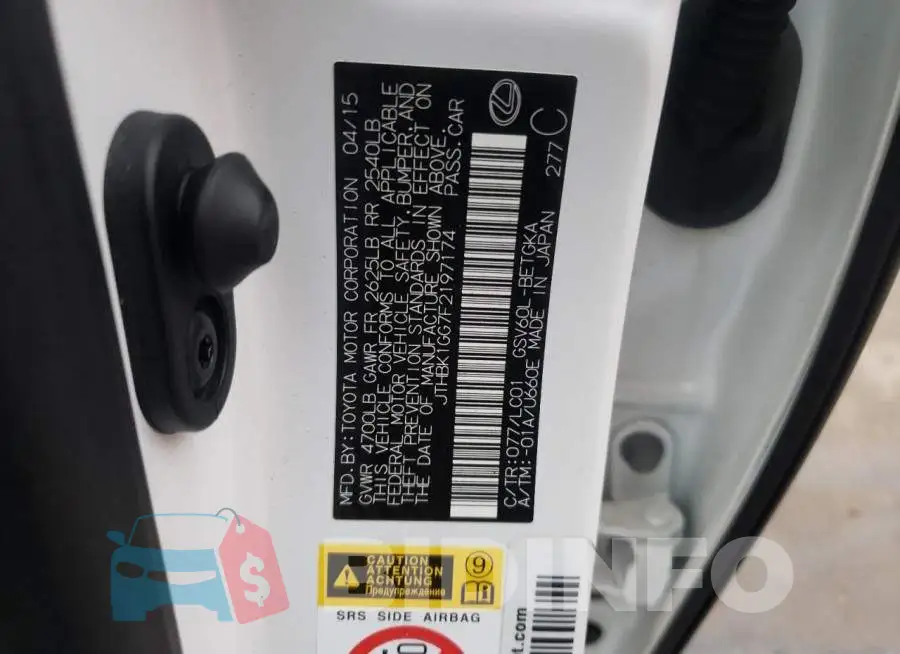 JTHBK1GG7F2197174 Photo# 13
