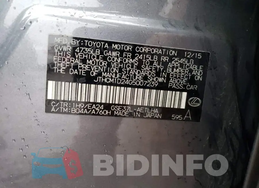 JTHCM1D24G5007239 Photo# 12