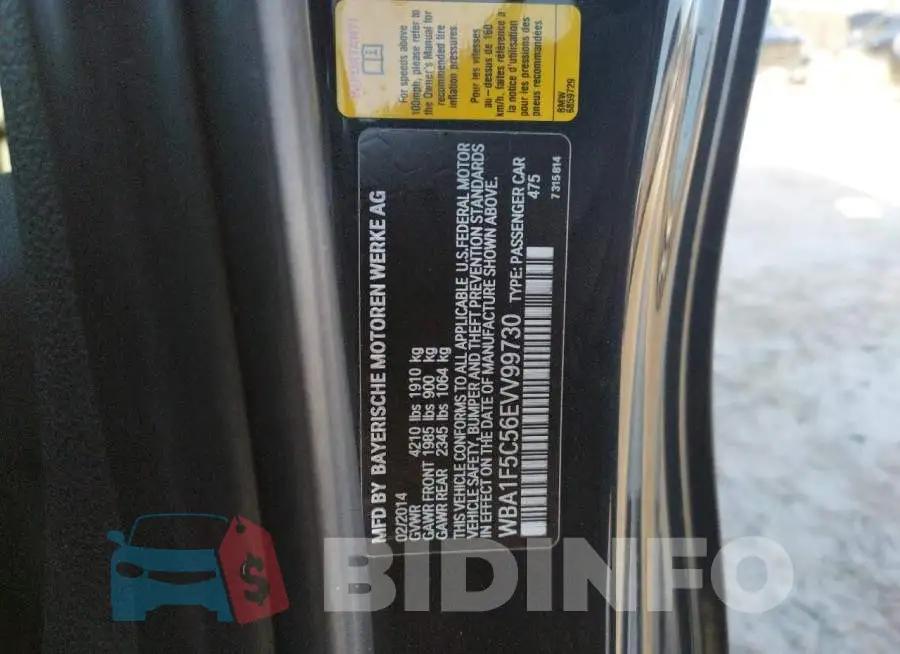 WBA1F5C56EVV99730 Photo# 12