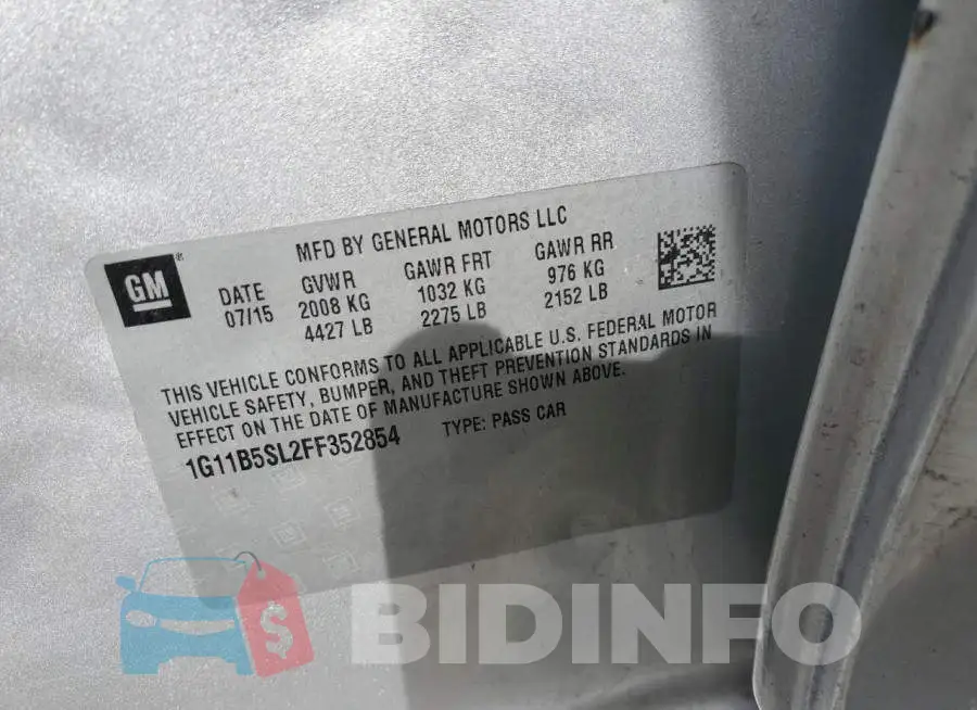 1G11B5SL2FF352854 Photo# 12