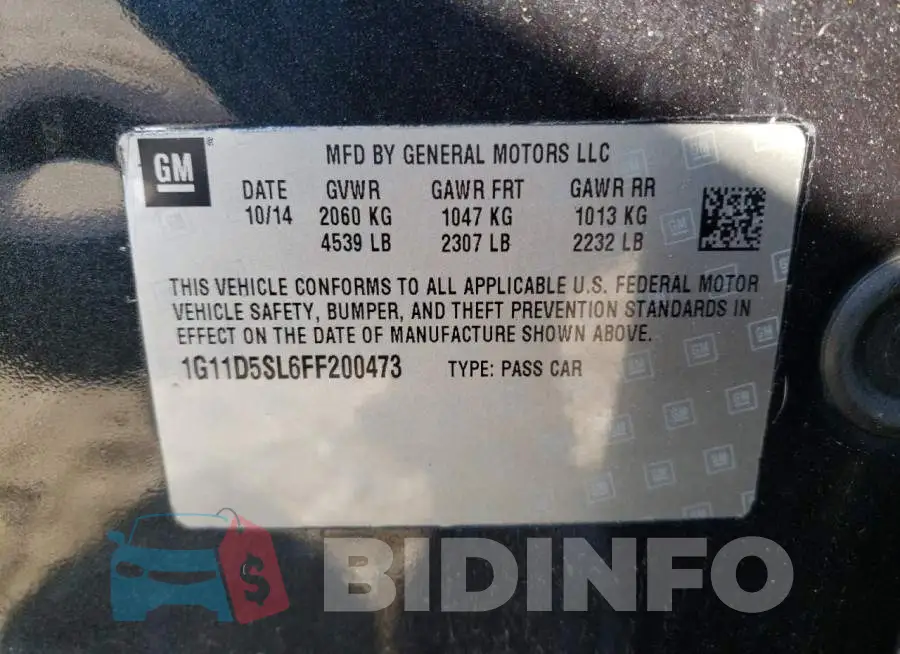 1G11D5SL6FF200473 Photo# 12