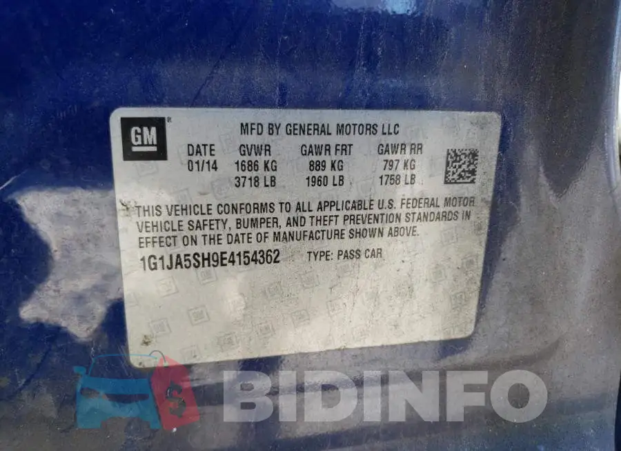 1G1JA5SH9E4154362 Photo# 12