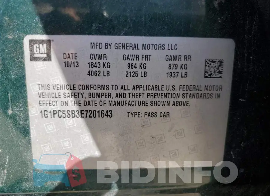 1G1PC5SB3E7201643 Photo# 12
