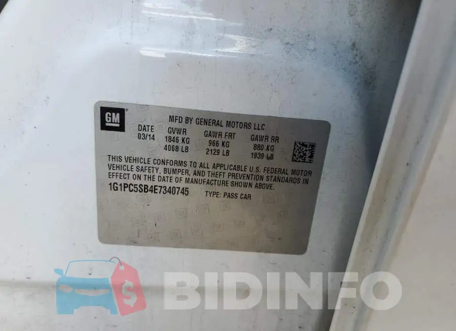1G1PC5SB4E7340745 Photo# 12