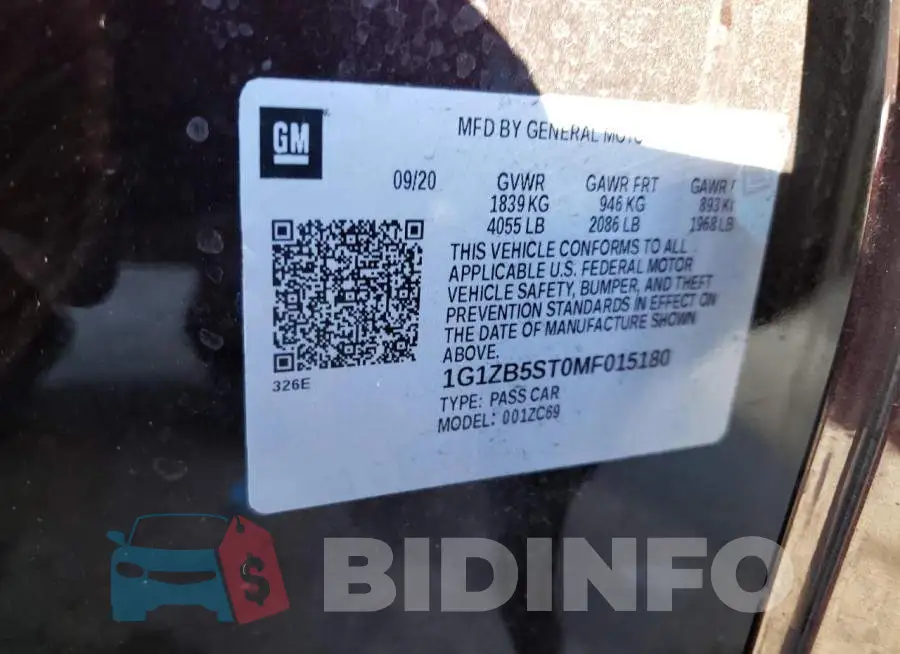 1G1ZB5ST0MF015180 Photo# 13