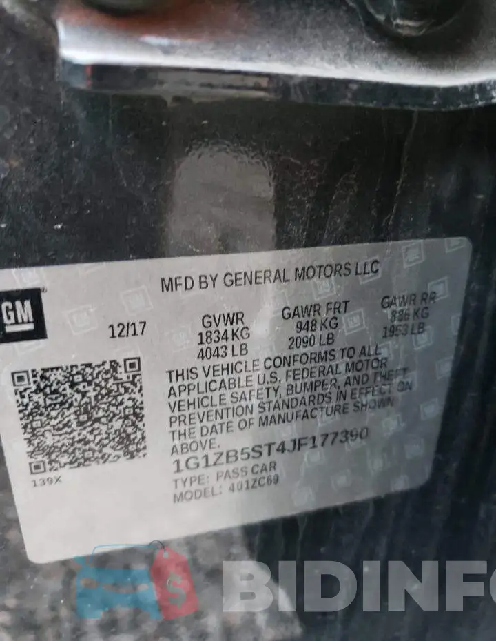 1G1ZB5ST4JF177390 Photo# 12