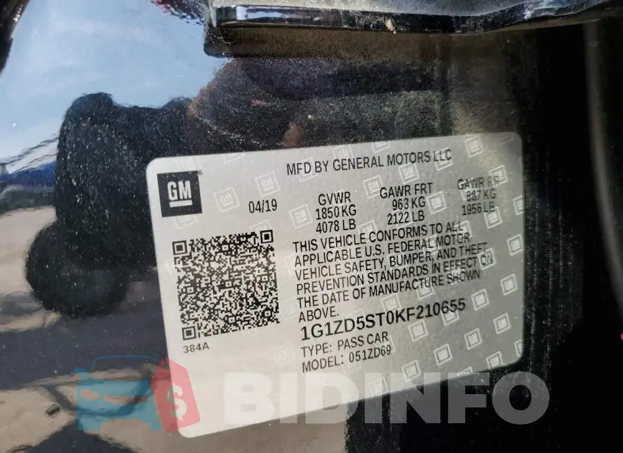1G1ZD5ST0KF210655 Photo# 12