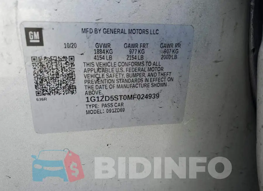 1G1ZD5ST0MF024939 Photo# 12