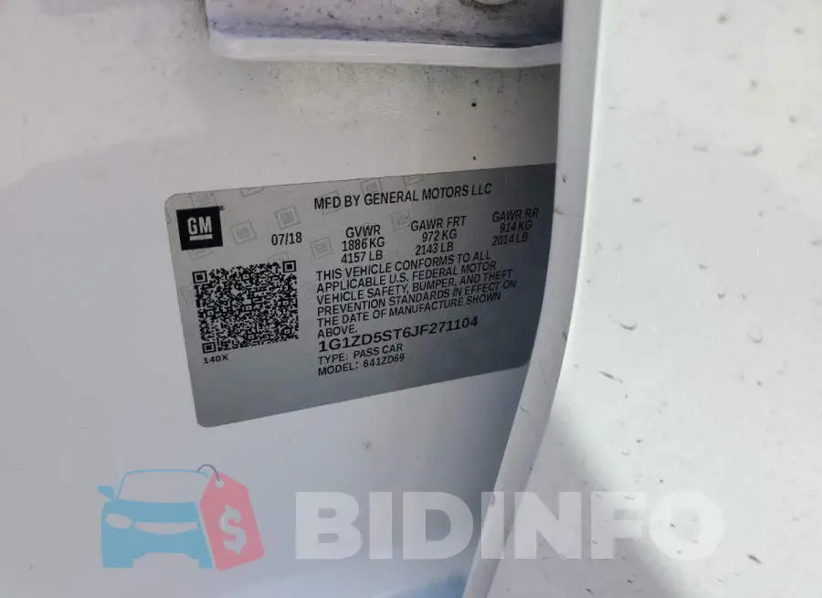 1G1ZD5ST6JF271104 Photo# 13