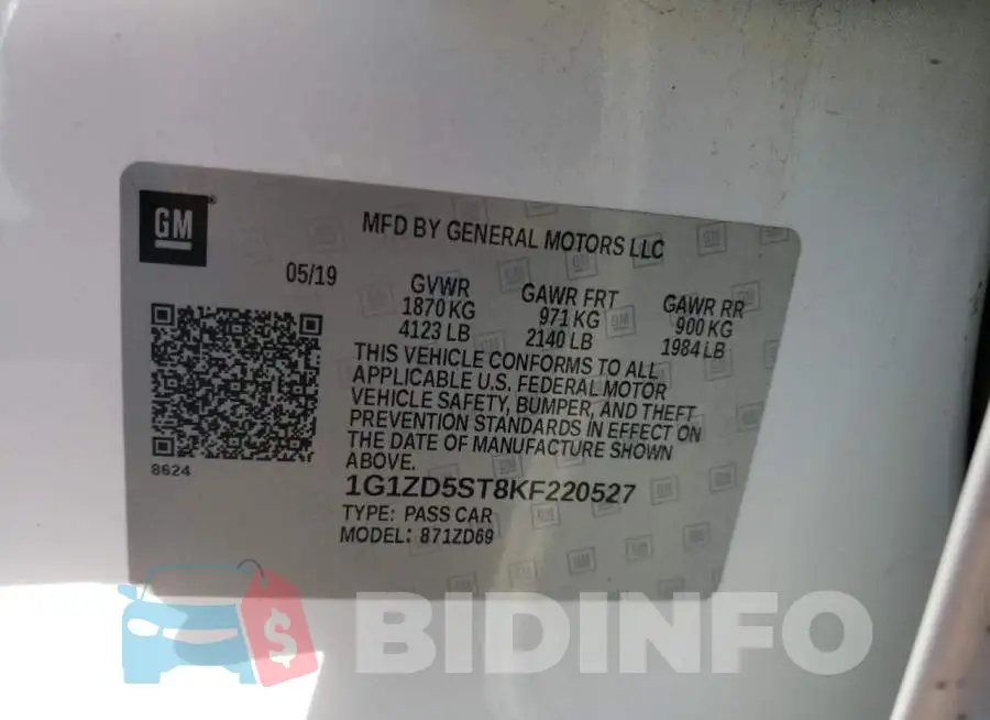 1G1ZD5ST8KF220527 Photo# 12