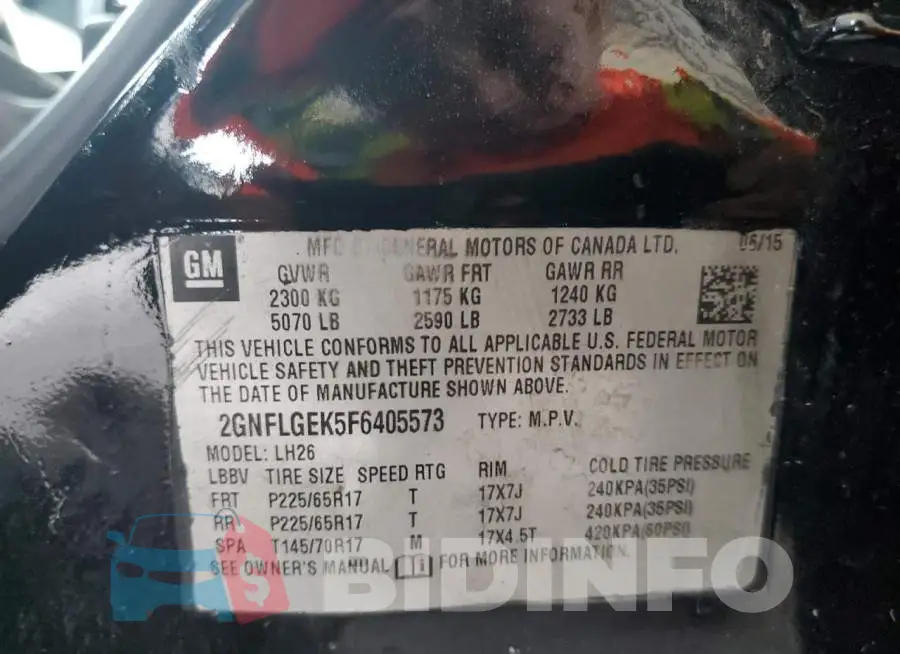 2GNFLGEK5F6405573 Photo# 12