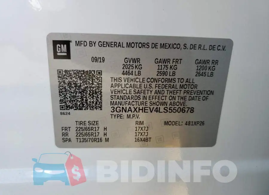 3GNAXHEV4LS550678 Photo# 13