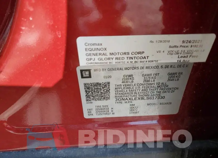 3GNAXLEX9LS617330 Photo# 13