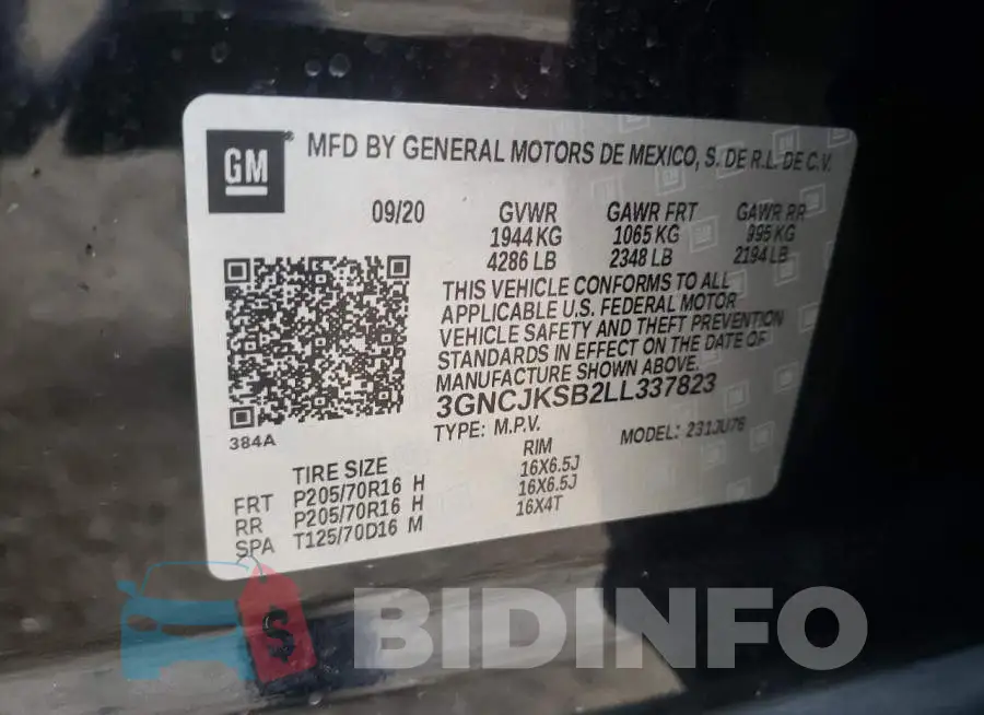 3GNCJKSB2LL337823 Photo# 13
