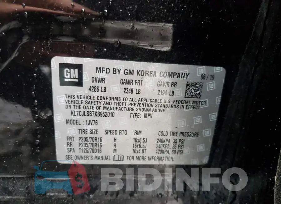 KL7CJLSB7KB952010 Photo# 12