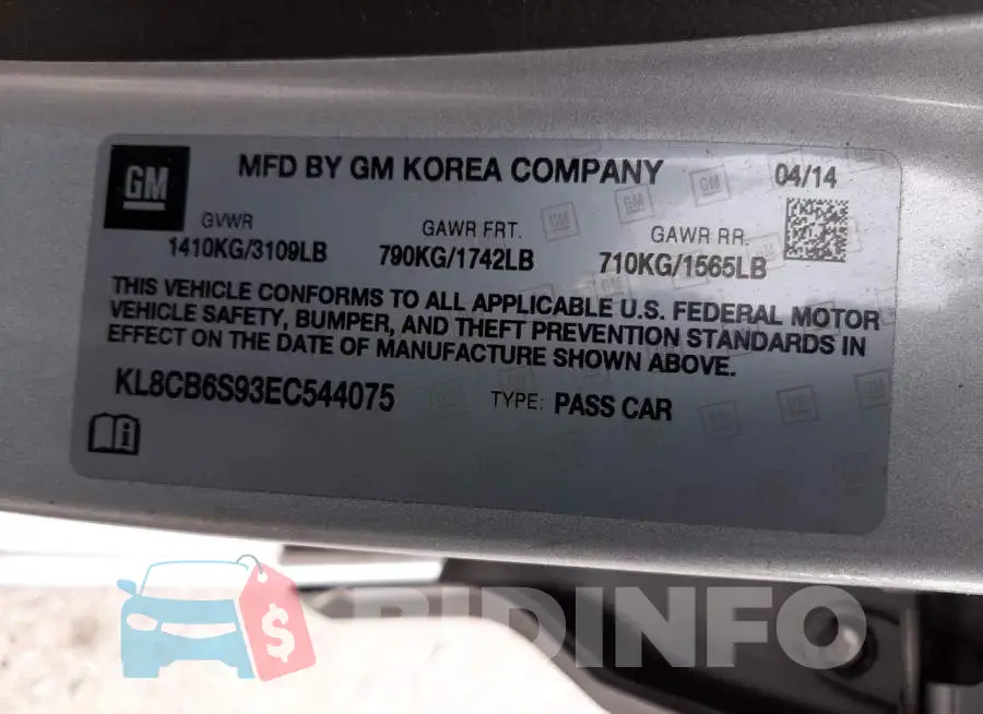 KL8CB6S93EC544075 Photo# 10