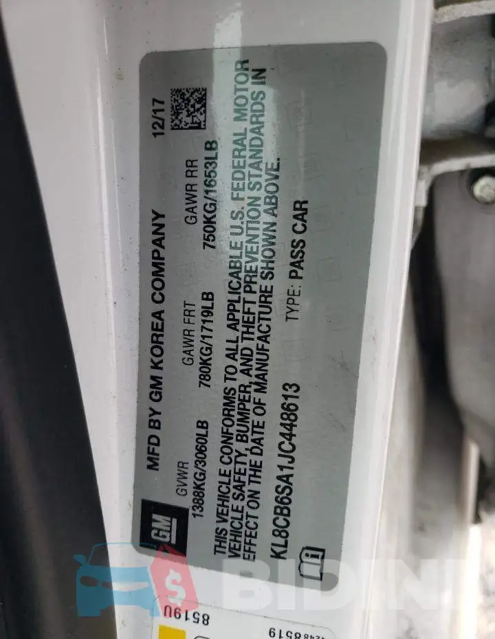 KL8CB6SA1JC448613 Photo# 12