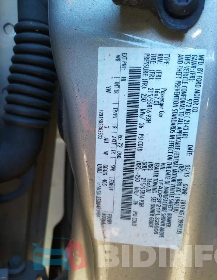 1FADP3F21FL326006 Photo# 13