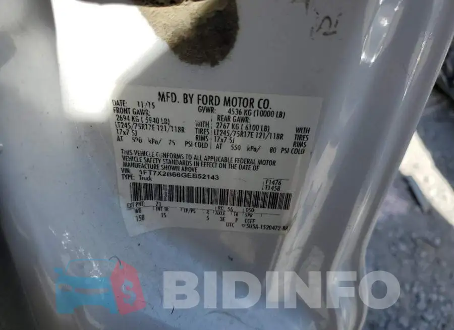1FT7X2B66GEB52143 Photo# 12