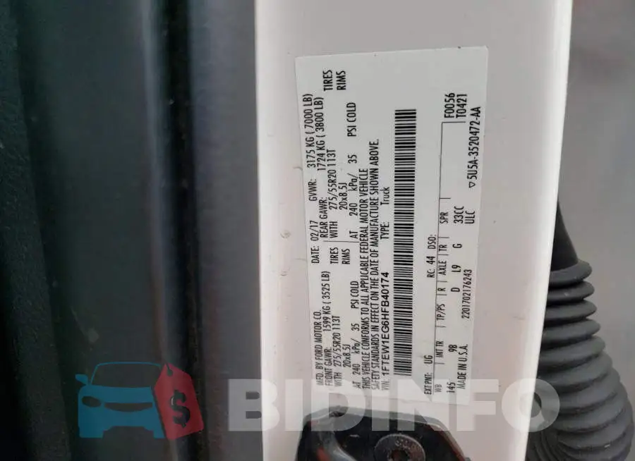 1FTEW1EG6HFB40174 Photo# 12