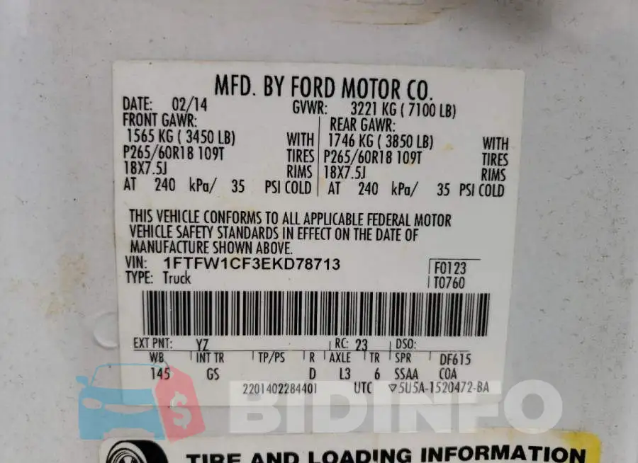 1FTFW1CF3EKD78713 Photo# 12