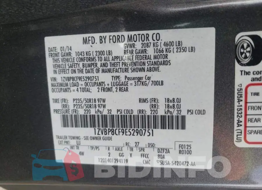 1ZVBP8CF9E5290751 Photo# 12
