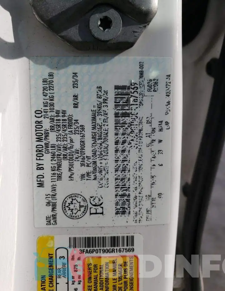3FA6P0T90GR167569 Photo# 13