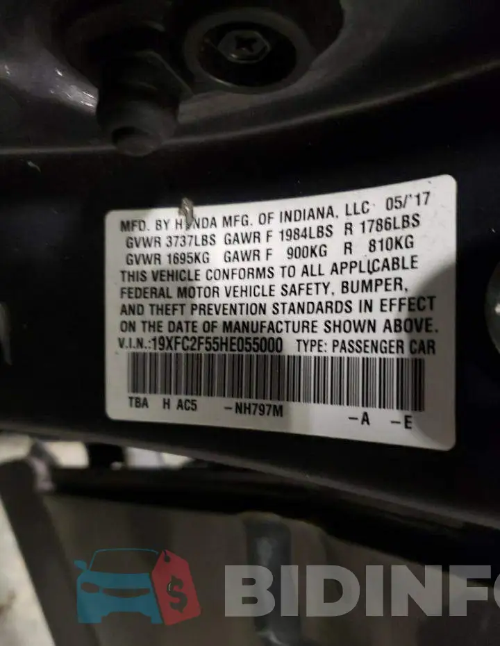 19XFC2F55HE055000 Photo# 12