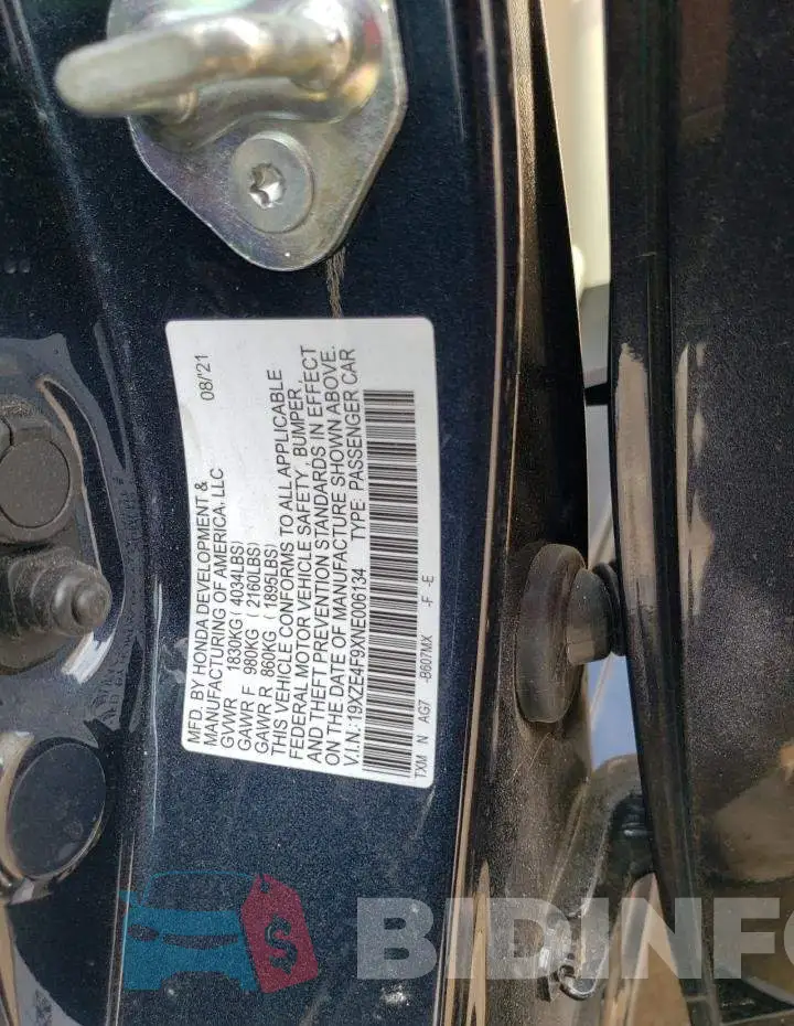 19XZE4F9XNE006134 Photo# 13