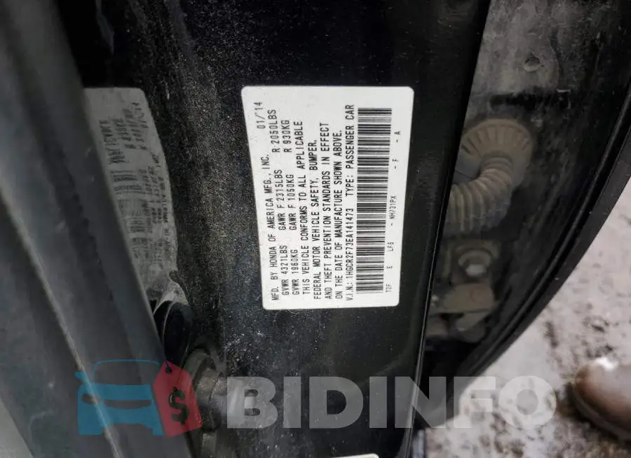 1HGCR2F73EA141473 Photo# 12