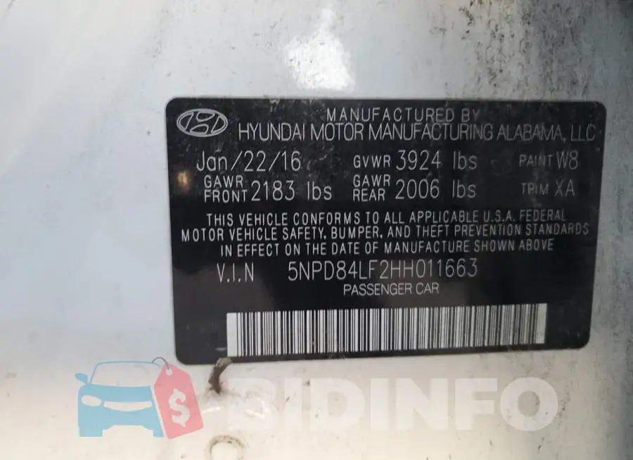 5NPD84LF2HH011663 Photo# 12