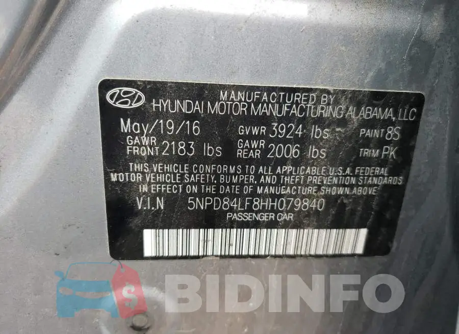 5NPD84LF8HH079840 Photo# 13