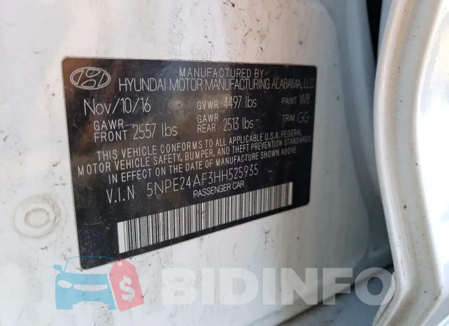 5NPE24AF3HH525935 Photo# 12