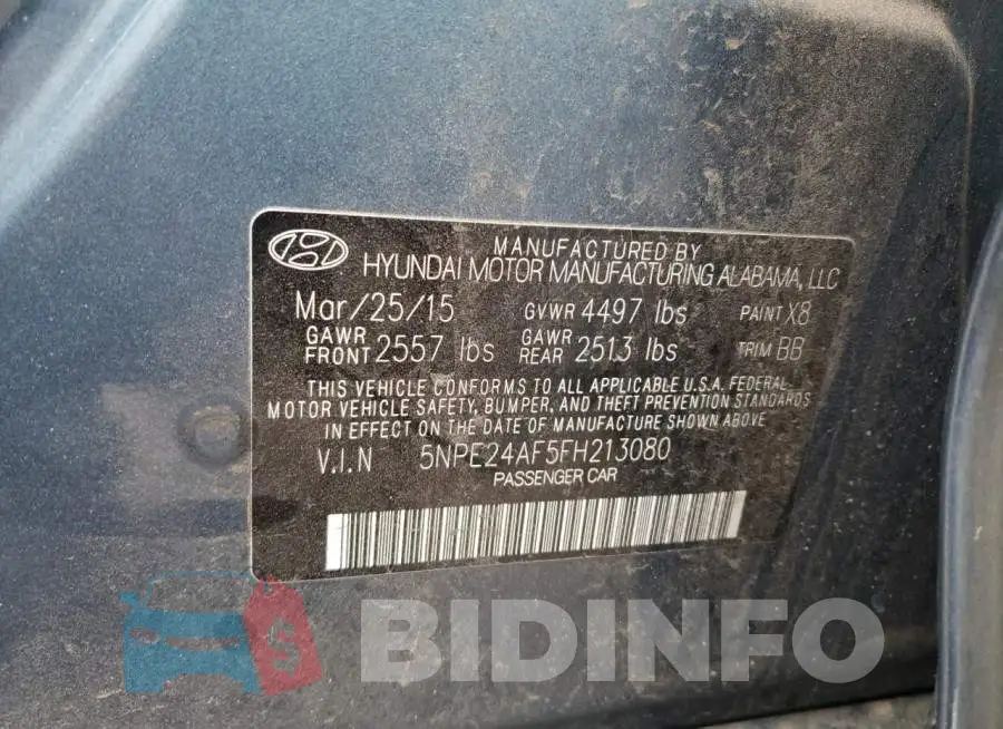 5NPE24AF5FH213080 Photo# 13