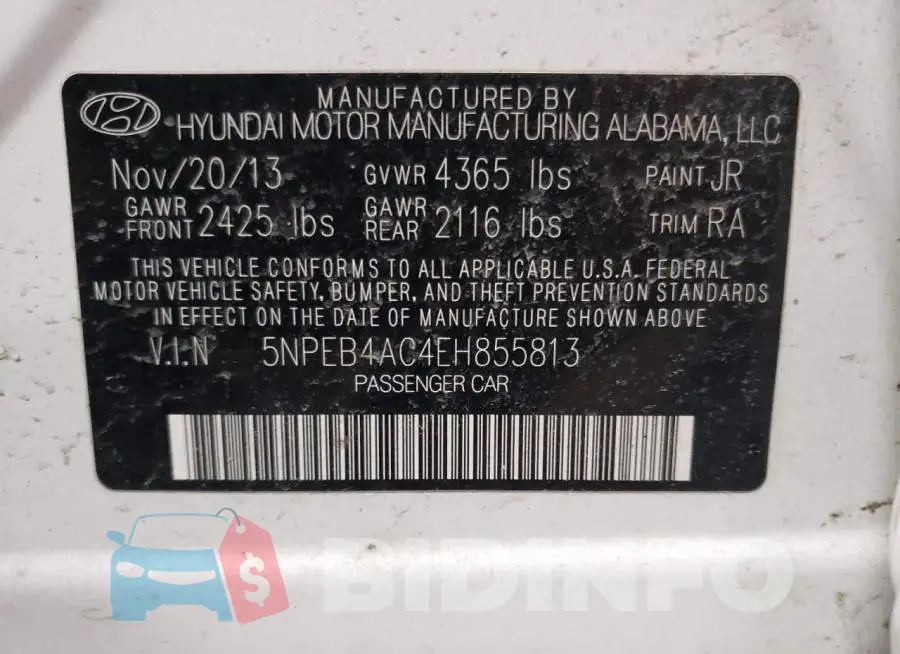 5NPEB4AC4EH855813 Photo# 12