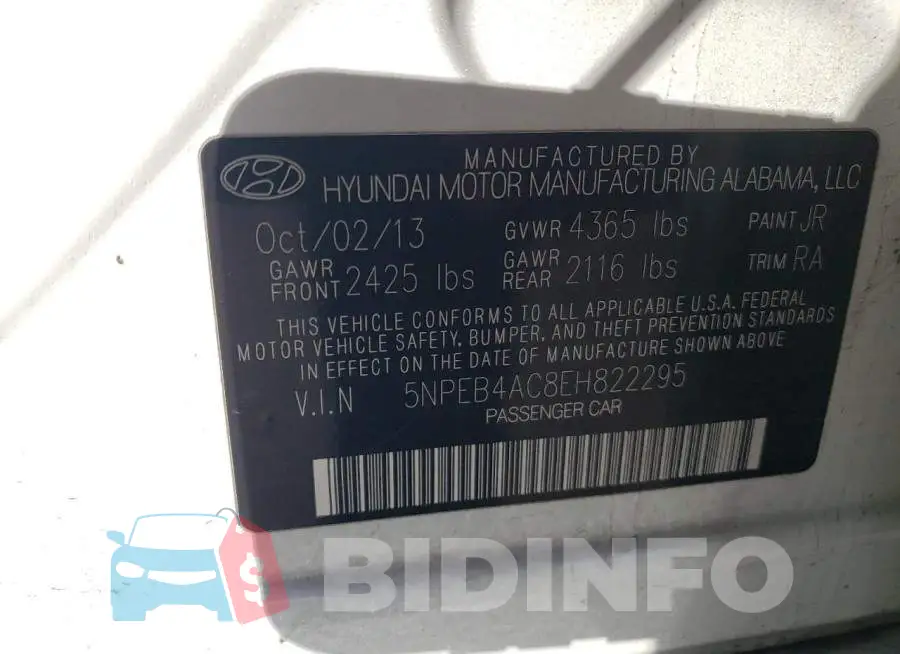 5NPEB4AC8EH822295 Photo# 13