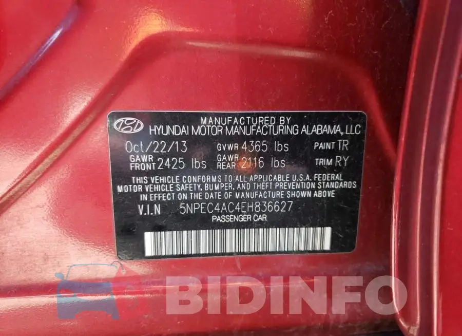 5NPEC4AC4EH836627 Photo# 12
