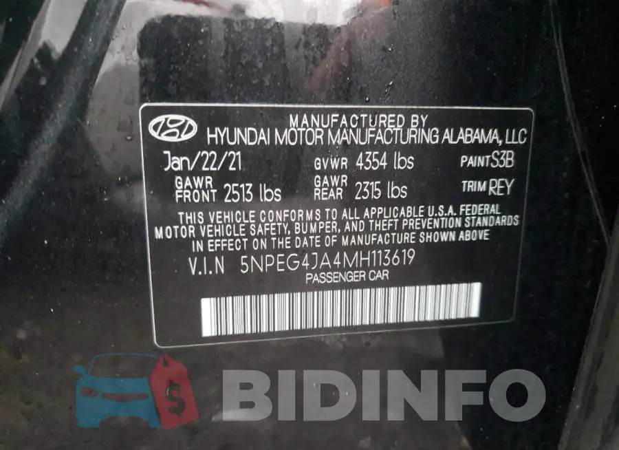 5NPEG4JA4MH113619 Photo# 12