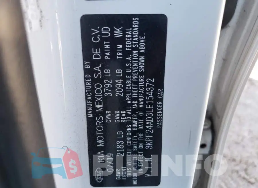 3KPF24AD3LE154372 Photo# 12