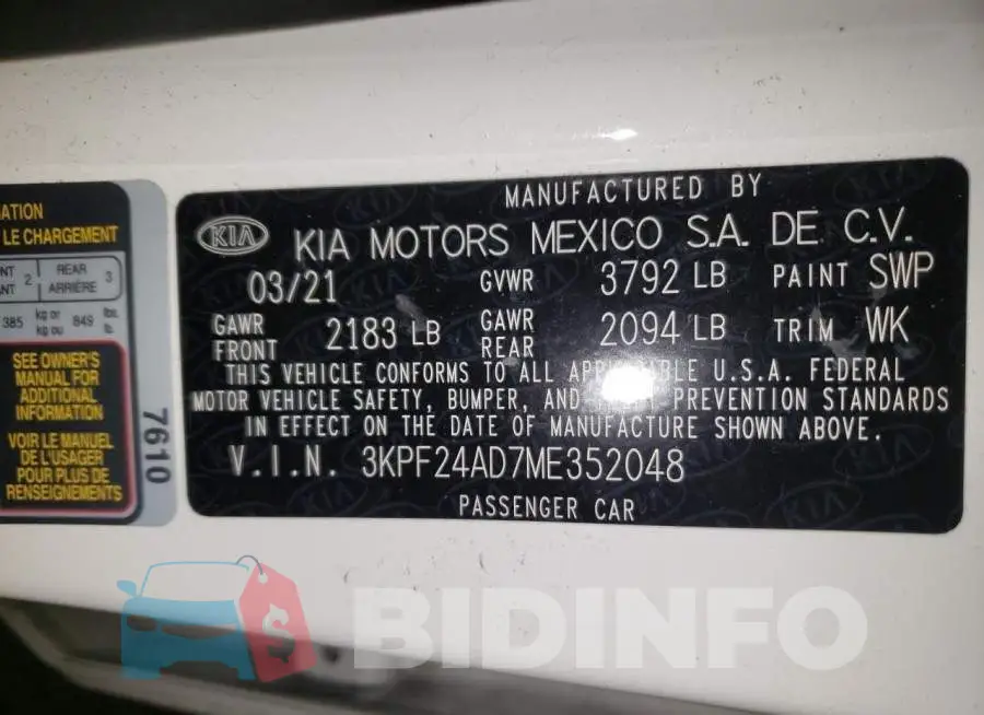 3KPF24AD7ME352048 Photo# 12