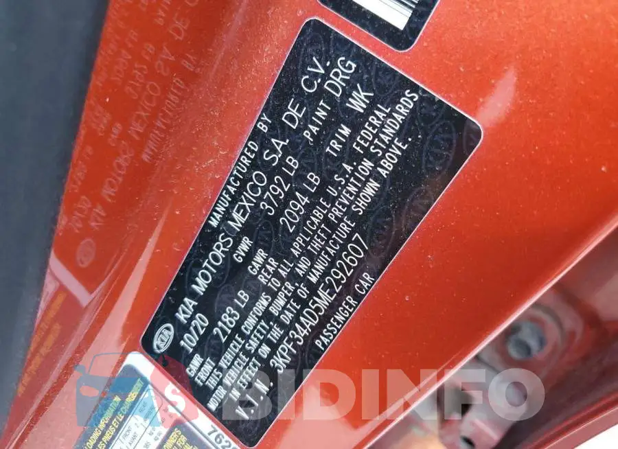 3KPF34AD5ME292607 Photo# 12
