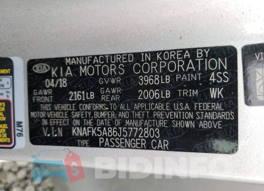 KNAFK5A86J5772803 Photo# 12